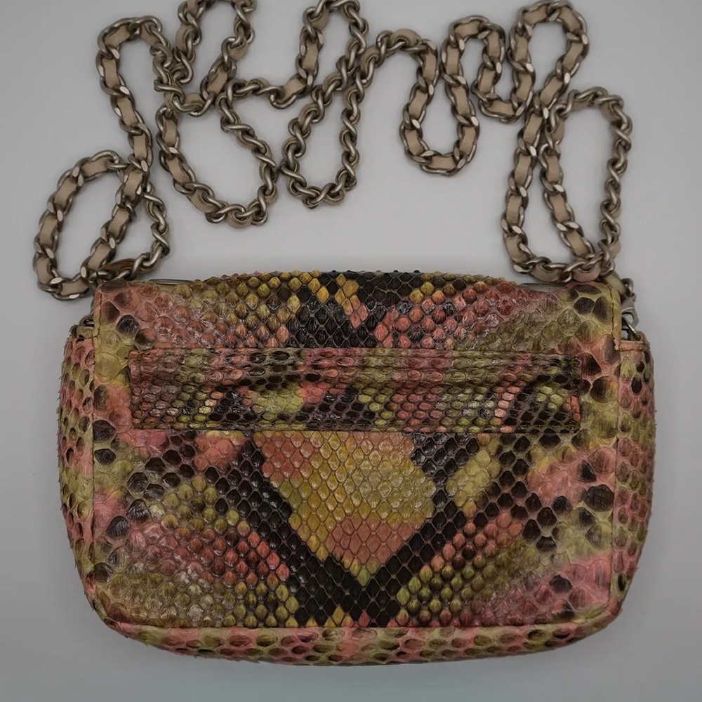 Chanel Python Crossbody Bag With Chain - image 4